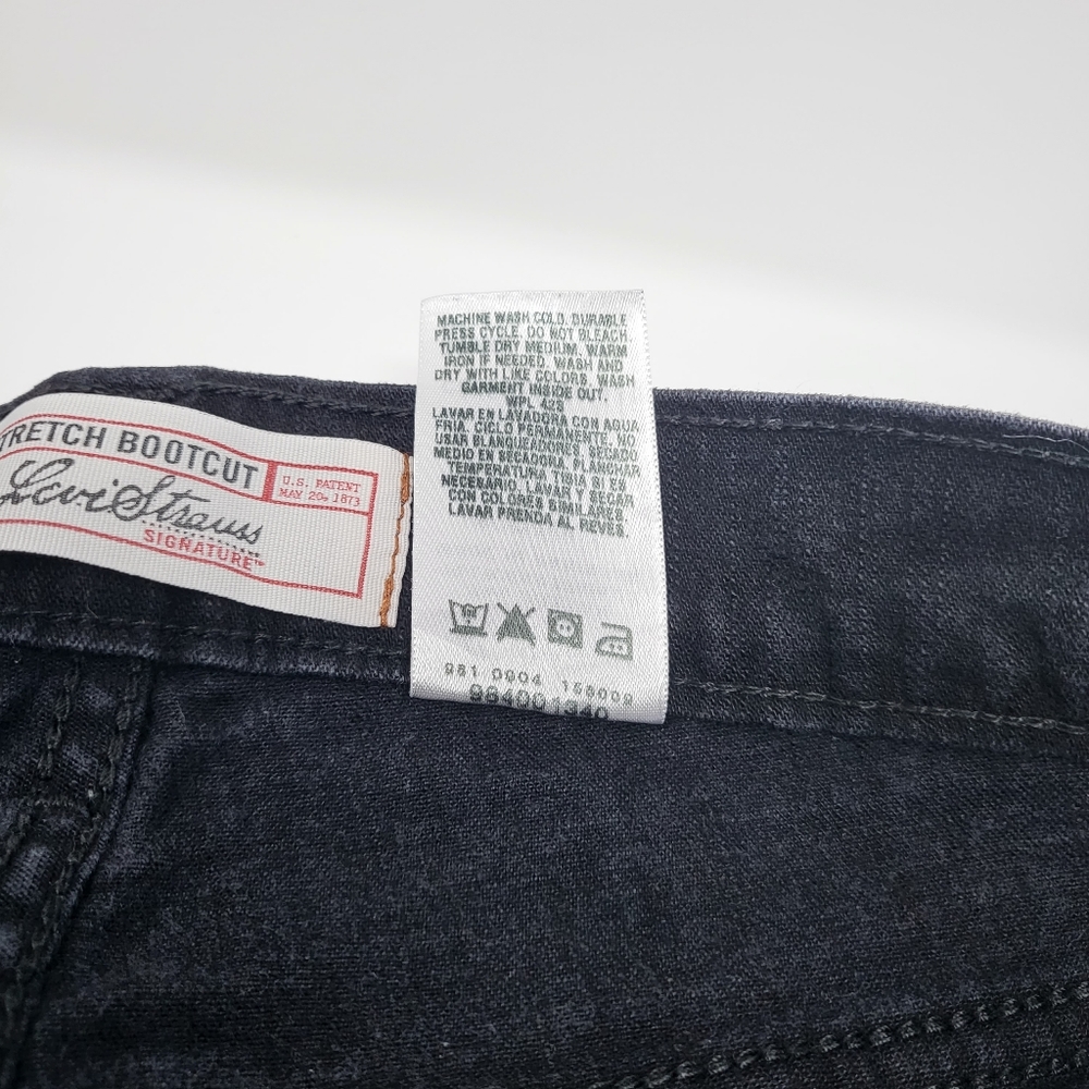 Levis Strauss Signature Jeans Stretch Bootcut Womens Size 14 Long - Picture 7 of 8